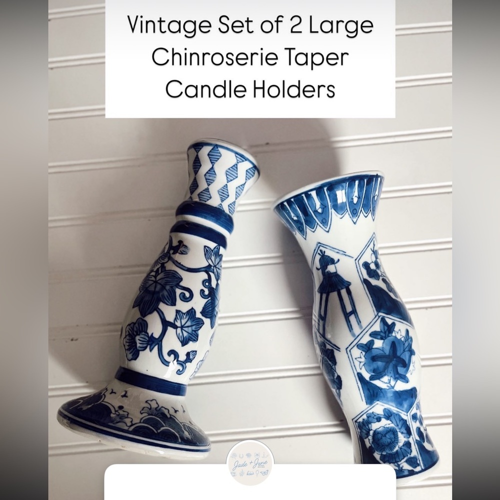 Blue and White Floral Ceramic Vase